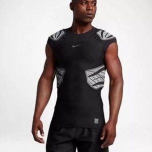 Nike Pro Hyperstrong Football Top Compression 4 Pad Black Mens